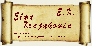 Elma Krejaković vizit kartica